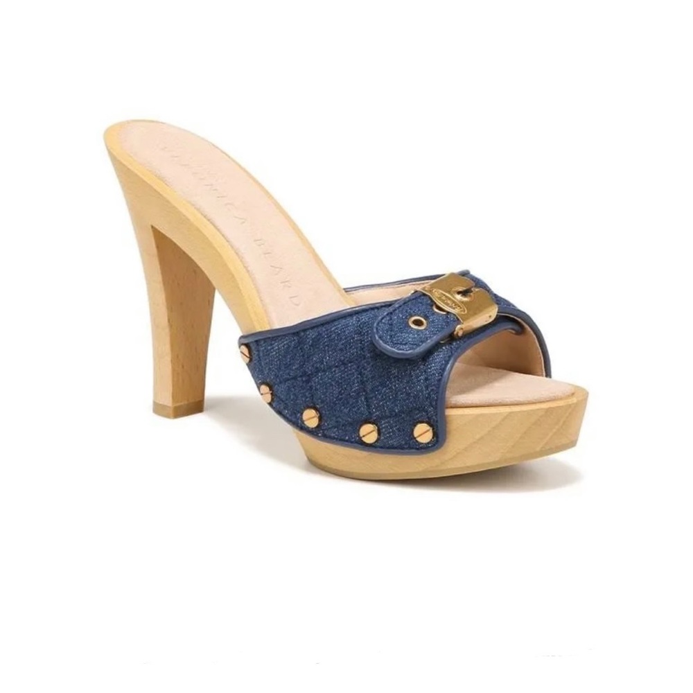 Brand new Veronica Beard Lolli Denim platform heel.  Size 7